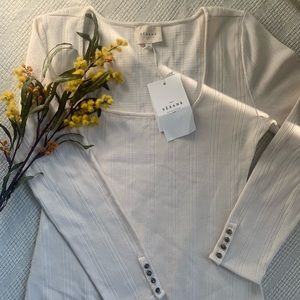 Sezane Ecru Bodysuit